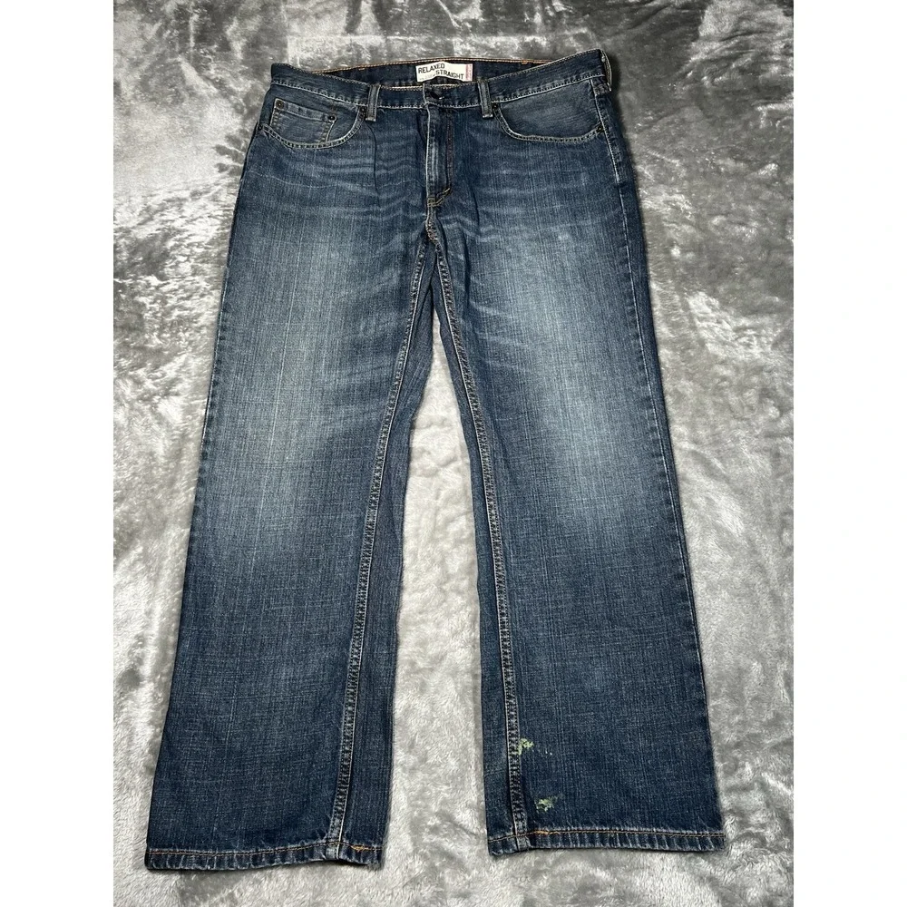 Levi's 559 Jeans Men Size 38x29 Relaxed Straight Fit Blue Dark Wash VTG